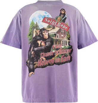 Saint Mxxxxxx Graphic Logo T-shirt - Purple