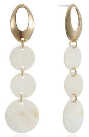 Ettika Disco Shell Drop Earrings in White/Gold at Nordstrom Rack