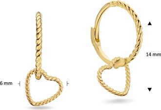 Jackie Gold Ohrringe - Amour 585 Gold Ohrringe - Gr. unisize - in Gold - für Damen