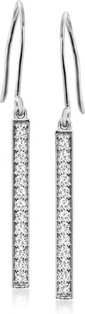 Ross-Simons Lab-Grown Diamond Linear Drop Earrings in Sterling Silver
