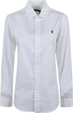 Ralph Lauren Knopen Voor Shirt - Dames - Overhemden - Wit - M - Katoen - Overhemden