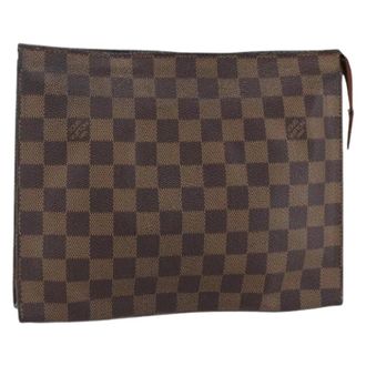 Louis Vuitton Pre-owned Clutches, female, Brown, Size: ONE SIZE Pre-owned Canvas Pouch