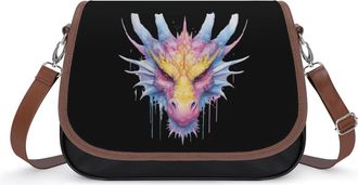 Generic Colorful Dragon Watercolor Fashion Womens Crossbody Bags Novelty Handbag Shoulder Bag Purse