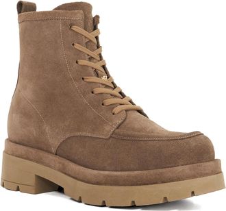 Dune London Womens Ladies Pennington - Suede Chunky Lace Up Boots - Taupe - Size UK 4