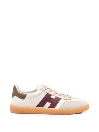 Hogan White Color Block Sneakers