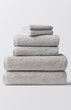 Coyuchi Cloud Loom Organic Cotton Bath Essentials in Fog at Nordstrom, Size 6 Piece Set