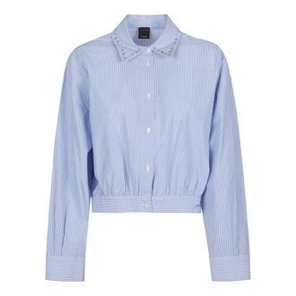 Pinko Pinko, Overhemden, Dames, Blauw, L, Katoen, Charita Shirt