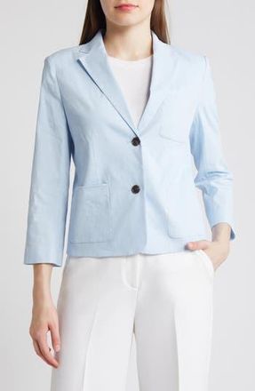 Theory Good Shrunken Linen Blend Blazer in Skylight at Nordstrom Rack, Size 0