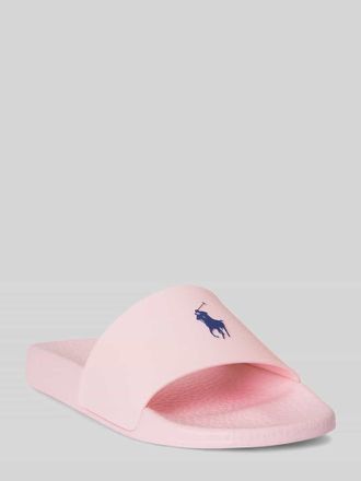 Polo Ralph Lauren Badeschuhe mit Logo-Print in Hellrosa, Gr&ouml;&szlig;e 39