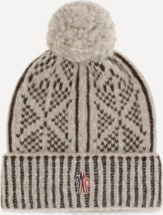 Moncler Alpaca, wool and nylon blend Beanie with Pom-Pom Male UNI