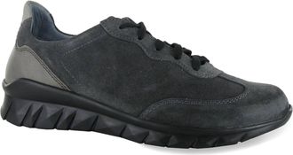 Naot Womens Infinity Lace Up Shoes In Midnight Black Suede Grey Combo