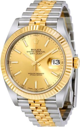 Rolex Datejust Champagne Dial Steel and 18K Yellow Gold Jubilee Mens Watch 126333CSJ