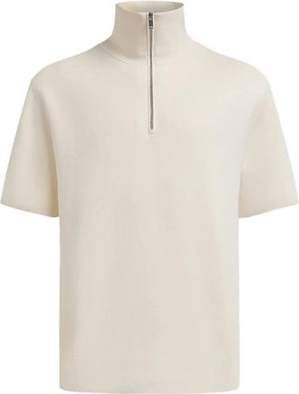 12 Storeez zip polo shirt - Neutrals