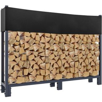 Clp Cavalletto per legna da ardere Martin con telone antracite m