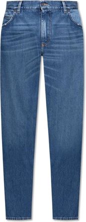 Dolce & Gabbana Jeans met vintage-effect - Heren - Regular Fit Jeans - Blauw - XL - Katoen - Jeans