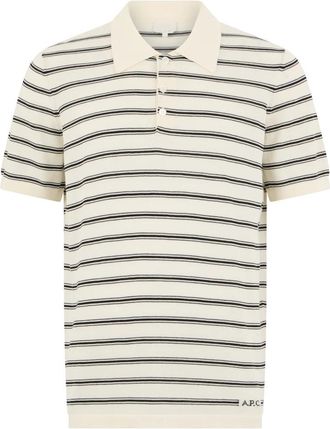 A.P.C. Cotton gestreepte polo - Heren - Polos - Beige - L - Katoen - Tops