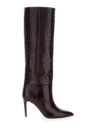 PARIS TEXAS Maroon High Leather Boots