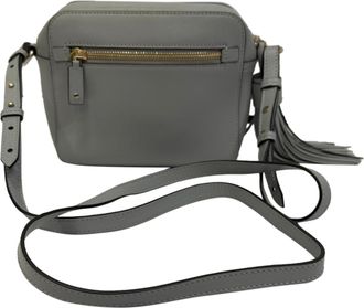 Anya Hindmarch Pre-owned Womens Smiley Crossbody Bag in Grey Leather - One Size