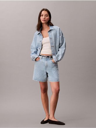 Calvin Klein Jeans Calvin Klein Womens Denim Relaxed Trucker Jacket - Blue - XS