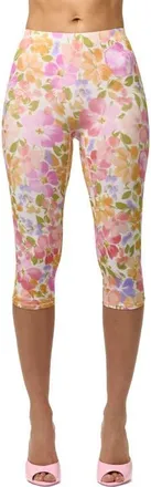 Naked Wardrobe Capri Leggings in Blush Bloom at Nordstrom, Size Small