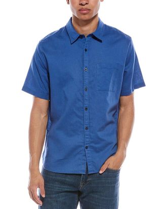 Vince Linen-Blend Button-Down Shirt