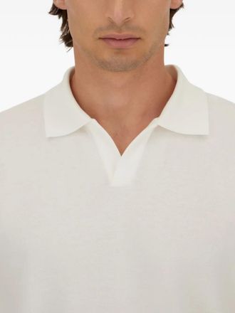Herno Knitted Cotton Polo Shirt - White