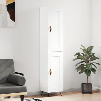 vidaXL Vidaxl - Aparador Alto Madera Contrachapada Blanco 34,5x34x180 Cm