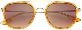 Freyrs Eyewear Weston Round Sunglasses in Light Tortoise /Brown at Nordstrom