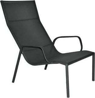Fermob Stackable Lounge chair with armrests Cadiz - Black - Batyline cloth - Designer Antoine Lesur