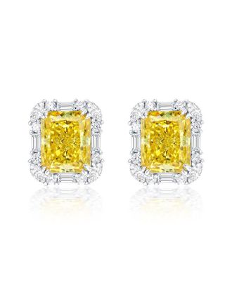 Suzy Levian Suzy Levian Gala Collection Silver Cz Stud Earrings