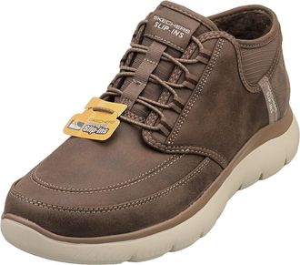 Skechers Mens Summits Siegul Slip-On Sneakers, Chocolate Suede/Trim, 8.5 UK