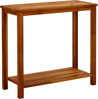 vidaXL Mesa Consola De Jard&iacute;n Madera Maciza De Acacia 80x35x75 Cm Vidaxl