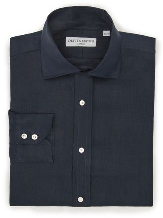Oliver Brown Linen shirt - Navy