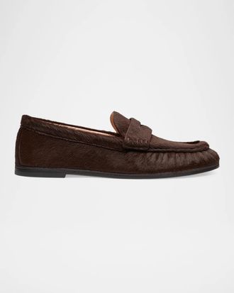 Stuart Weitzman Spencer Calf Hair Penny Loafers