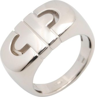 Bulgari Silver White Gold (18K) Band Ring (Pre-Owned)