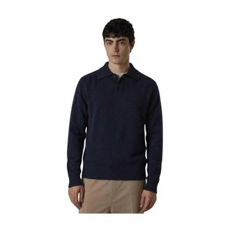 Daniele Fiesoli Df 5130 Polo rasata in cashmere blend - Tops - Hombre - Azul - XL
