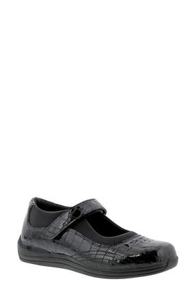 Drew Rose Mary Jane Sneaker - Multiple Widths Available in Black Croc at Nordstrom, Size 7.5