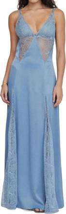 Third Form Inhale Panel Slip Dress In Baby Blue