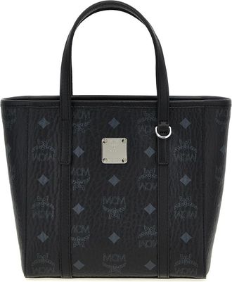 MCM Mcm, Tassen, Dames, Zwart, ONE Size, Katoen, Toni Mini Shopping Bag