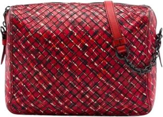 Bottega Veneta Pre-owned Crossbody Shoulder Bag - Dames - Vintage Schoudertas - Rood - ONE Size - Leer - Vintage