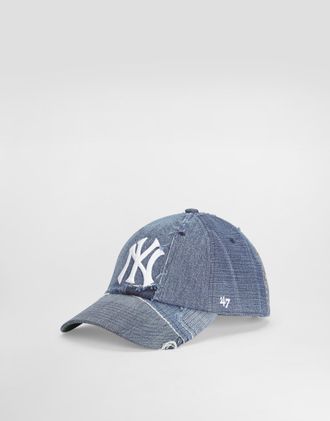 Dolce & Gabbana X 47 New York Yankees Denim Patchwork Baseball Cap - Man Hats And Gloves Multi-colored Onesize