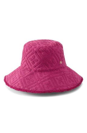 Helen Kaminski Cintia Cotton Terrycloth Bucket Hat in Bright Pink at Nordstrom