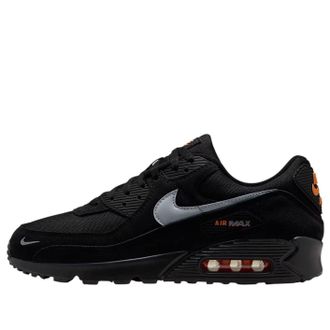 Nike Air Max 90 Black Total Orange Metallic Cool Grey DO6706-010