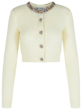 Self Portrait Selbstporträtcreme Alpaka -Misch -Strickjacke