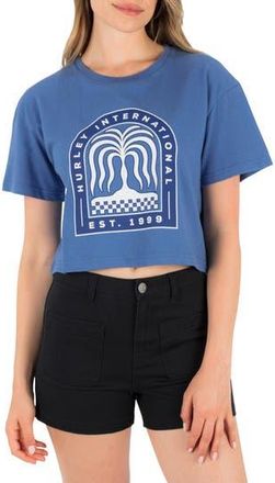 Hurley Harmony Crop Graphic T-Shirt in Dutch Blue at Nordstrom Rack, Size X-Small