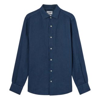 MC2 Saint Barth Casual Shirts, male, Blue, Size: XL Raphael Chambray Shirt