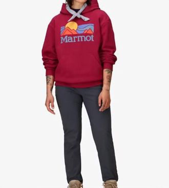 Marmot Womens Coastal Hoody In Red Mulberry