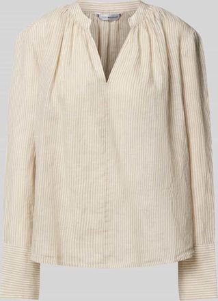 Tommy Hilfiger Relaxed Fit Bluse aus reinem Leinen in Ecru, Größe 46