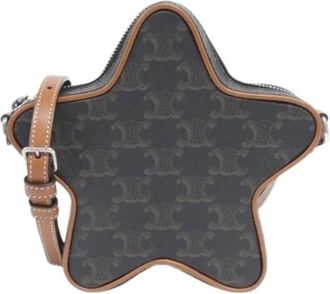 Celine Pre-owned Vintage Canvas Cross Body Bag - Dames - Vintage Schoudertas - Bruin - ONE Size - Vintage