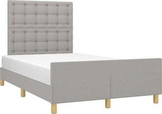 vidaXL Vidaxl - Estructura De Cama Sin Colch&oacute;n Tela Gris Claro 120x200 Cm